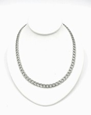 Cuban Link Chain Necklace 7mm Men Stainless Steel 24"