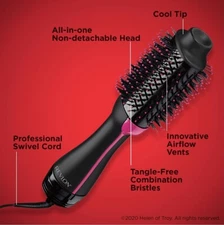 Revlon Pro Collection Salon One Step Hair Dryer & Volumizer Brush Black/Pink