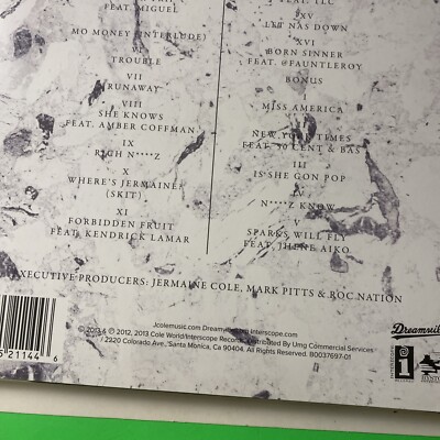 J. Cole Born Sinner 2xLP OOP 12