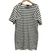 Banana Republic Stripped Terry Cloth Dress with Pockets Petite Medium
