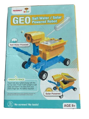 Tenergy Odev Geo Stem DIY Building Toy 2-in-1 Salt Water or Solar Powered Robot Car Kit