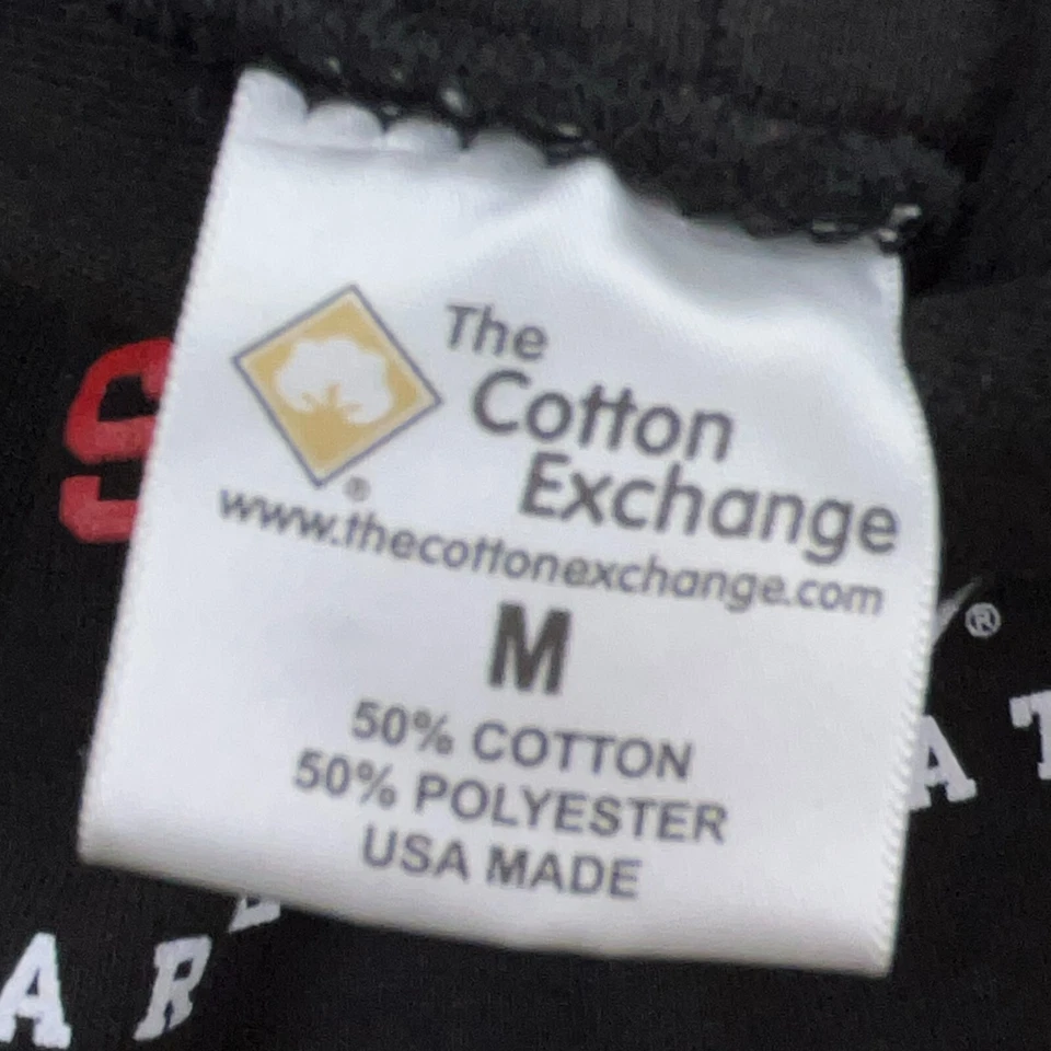 Vintage NC State Wolfpack Hoodie Men Medium Black Sweatshirt Sweater Y2K Cotton* - Image 4 of 4