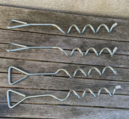 4 X Spiral Ground Anchor for Dog Lead / Dog Tie Out Stake 16"/40cm - 第 1/3 張圖片