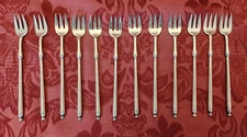 Gorham 010 Silverplate 5-1/2" Seafood/Cocktail Forks - Set of 12 - Very Nice!