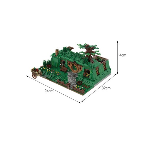 Bag End Iconic Tavern Cave Model with Interior Building Brick Toys MOC Block Set - Picture 2 of 7