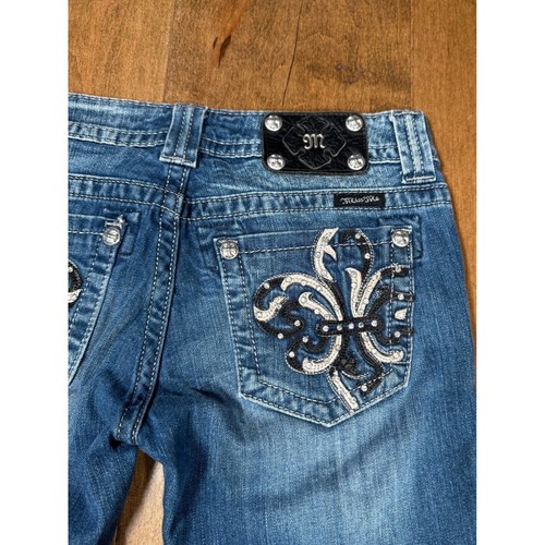 Miss Me Denim Skinny Jeans Strassverzierung Y2K Damen Größe 28 JP60735 - Bild 7 von 9