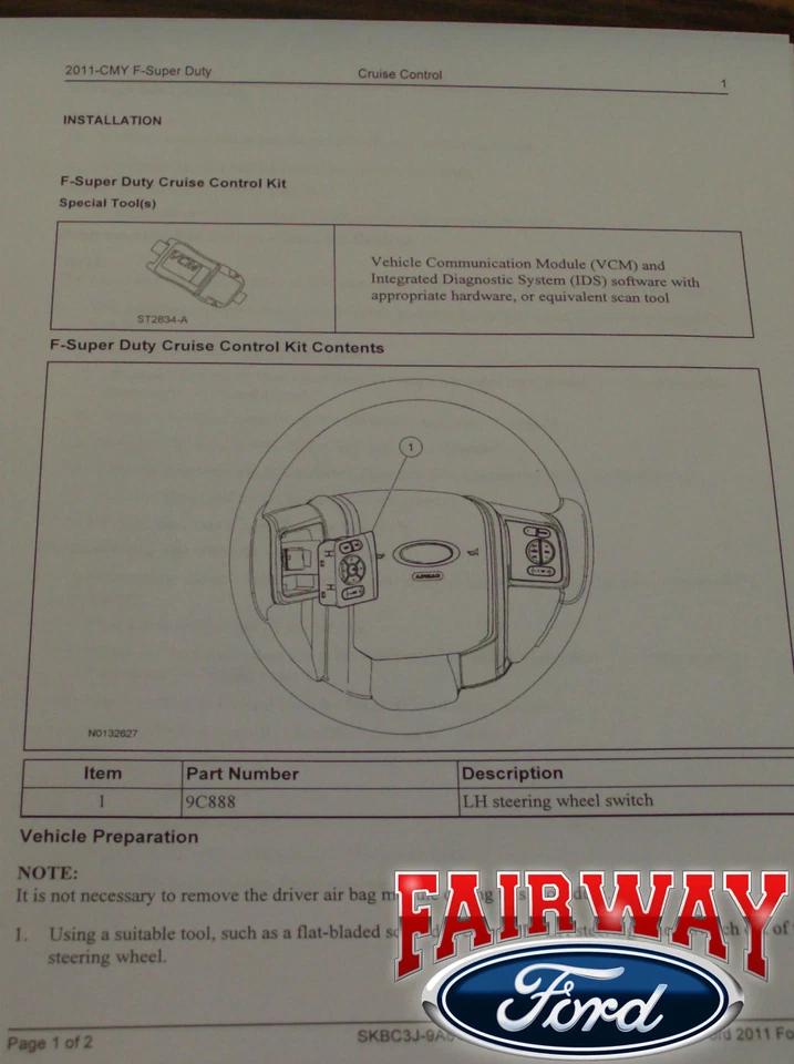 Оригинальный комплект круиз-контроля для Ford от 11 до 16 Super Duty F250 F350 F450 F550 - Изображение 2 из 4