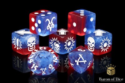 Baron of Dice Revolution   Rat men   7-teiliges Würfelset für Bloody Football