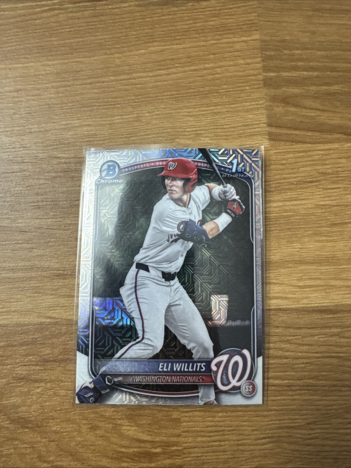Eli Willits 2025 Bowman Draft Chrome 1st Bowman Mojo Refractor Nationals