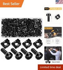 40 Pcs Server Rack Screws Cage Nuts Set - Carbon Steel M6 x 20 mm Quality