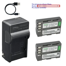 Kastar Battery AC & USB-C Charger for Nikon D50 D70 D70s D80 D90 D100 D300 D700
