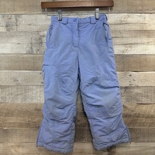 LL Bean Kids 5/6 Insulated Pants Periwinkle Purple Nylon Winter Ski/Snow Pants