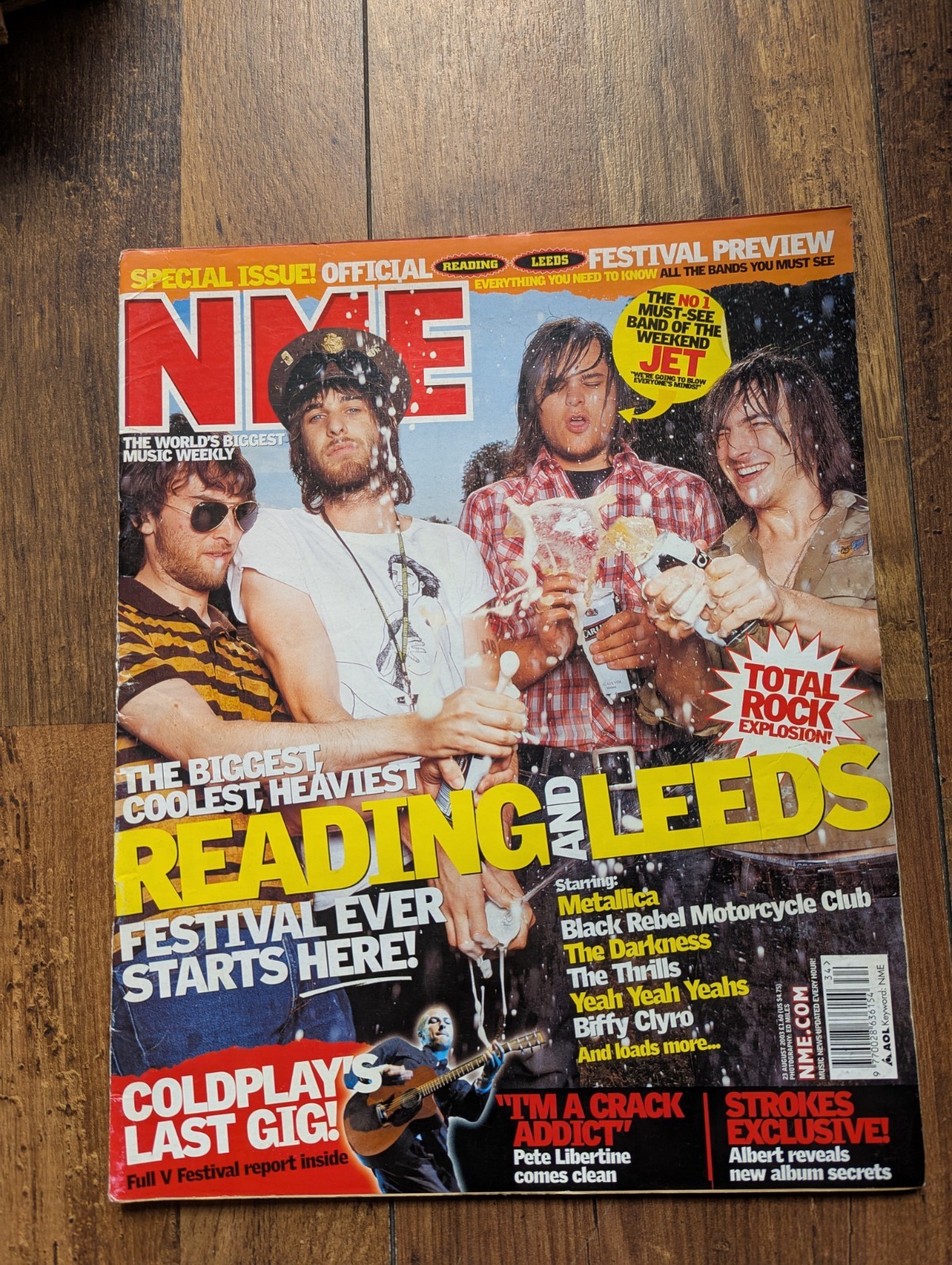 NME Reading & Leeds Festival 2003 Preview, Coldplay, Pete Doherty, The Strokes