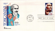 ARTURO TOSCANINI ITALIAN OPERA LEGEND 1989 COVERcraft CACHET FDC+INFO CARD UNADD
