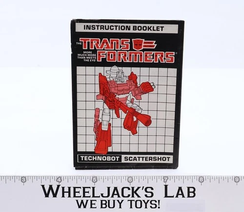 Scattershot Action Figure Instruction Manual Booklet 1987 Hasbro G1 Transformers