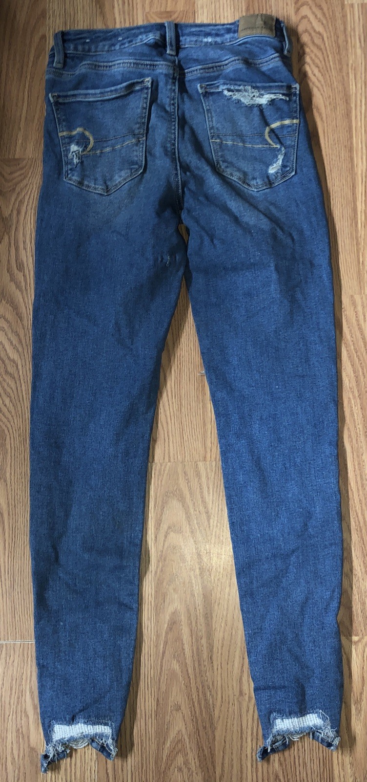 American Eagle Women's Size 4 Next Level Stretch Hi-Rise Jeggings Distressed image 4