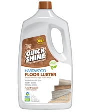 Quick Shine Hardwood Floor Luster 64oz Plant-Based Cleaner &Polish with Carnauba