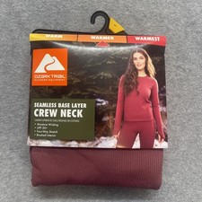 OZARK TRAIL Women's L Seamless Base Layer Crew Neck Top Thermal Warmer Ginger