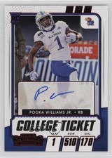 2021 Contenders Draft Picks College Game Ticket Red Pooka Williams Jr Auto hg6