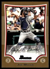 Joe Mauer 2009 Bowman #98 Minnesota Twins MLB READ FREE SHIPPING AutographDen