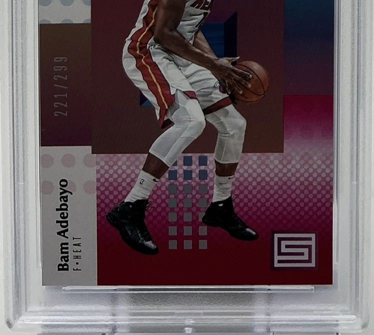 Bam Adebayo Rookie PSA 10 -2017 Panini Status Red /299 -Cracked Top Edge Of Slab - Image 3 of 4