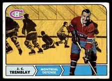 1968-69 Topps Hockey Card J.C. Tremblay Montreal Canadiens #59 G-VG