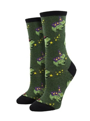 Socksmith Freaky Frogs 9-11 Green Heather
