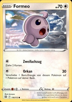 Pokemon Formeo BRS 116 DE Common (6236)