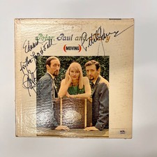 Paul Stookey at Peter Yarrow Signed Moving Vinyl Album PSA Autographed
