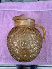 Large Anchor Hocking Amber Glass Pitcher — photo 2