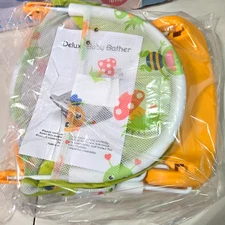 Deluxe Baby Bather - Folding Bath Sling with 3 Position Recline Green NIB