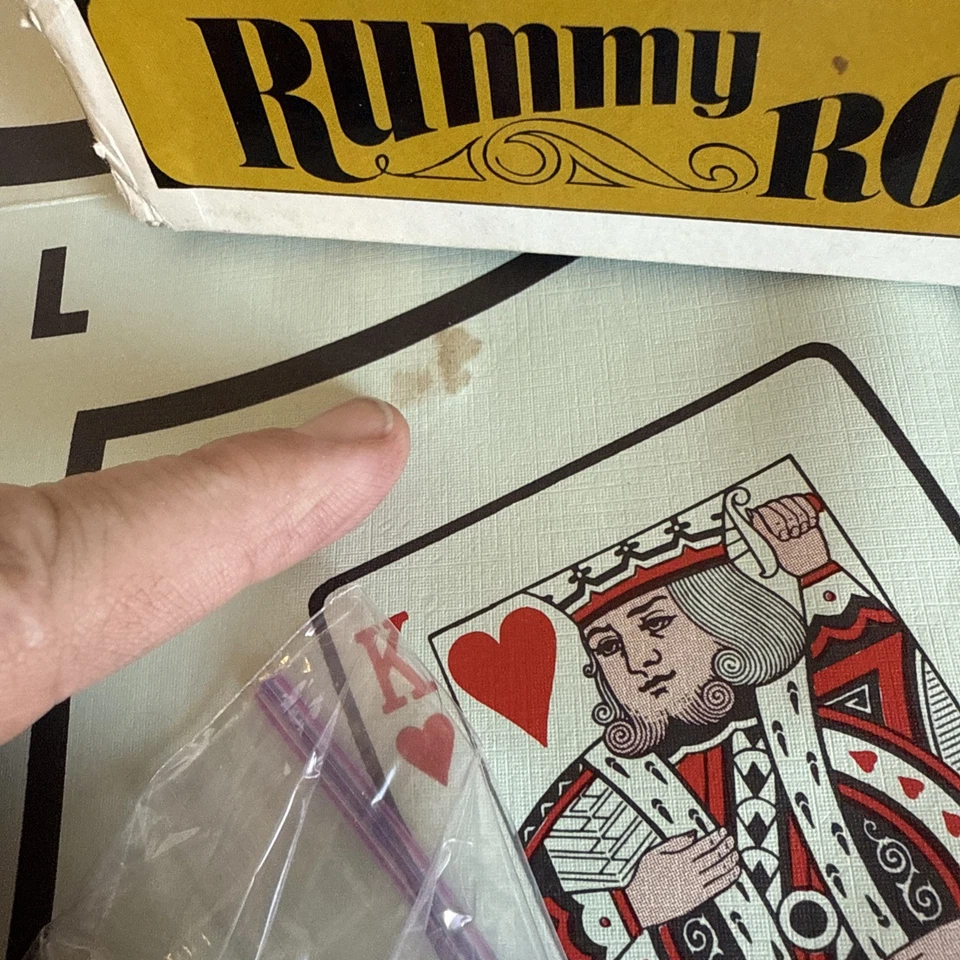 Vintage 1965 Rummy Royal Game Sheet Board Cards Chips 4804 by Whitman Complete - Image 4 of 4