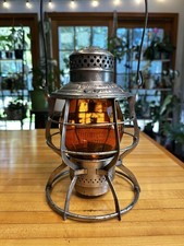 Burlington Route Railroad Lantern Original Amber Etched Globe! Excellent! CB&Q 