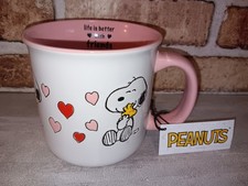 New Peanuts Snoopy & Woodstock Valentines Mug" Life is better with Friends" Gift