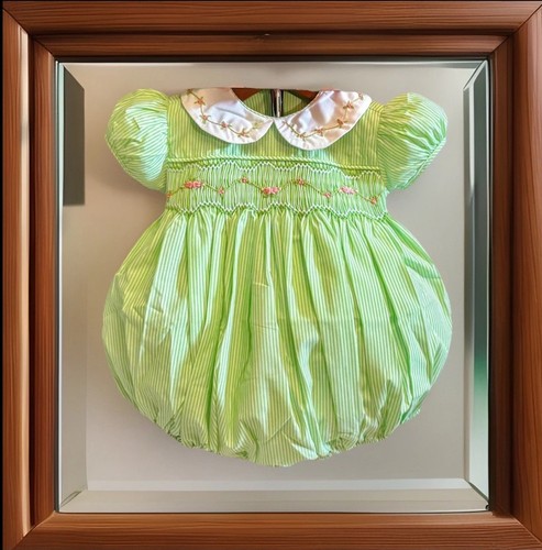 Girls NWT Remember Nguyen Smocked Bubble Romper Stripes Free Bow 2T - Picture 11 of 11
