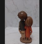 VTG MCM Anri 9.5” Happy Children Boy Girl Wood Carving Siegfried Hafner  — photo 3