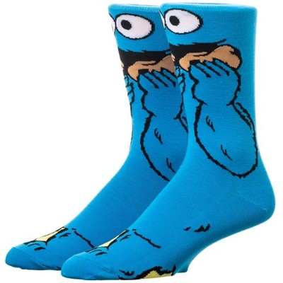 Bioworld 360-Degree Crew Socks for Men One Size Cookie Monster (US IMPORT)