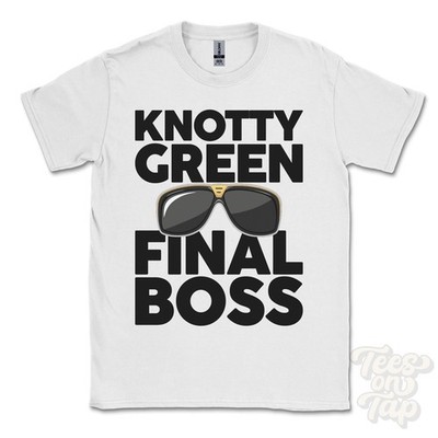 KNOTTY GREEN FINAL BOSS T-SHIRT lustiges Weihnachtsgeschenk Buckinghamshire Penn England