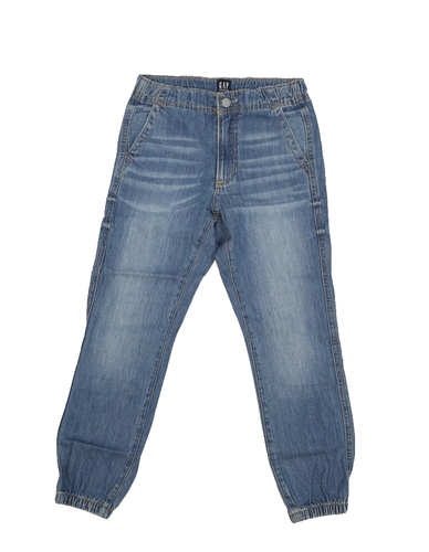 Gap Kids Pants Boys 10 Slim Blue Denim Jeans Elastic Waistband Medium Wash New