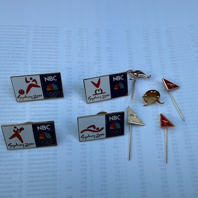 4 SYDNEY 2000  NBC TV MEDIA PIN,  SUMMER OLYMPIC GAMES # 30 Plus Stick Pins LOT!