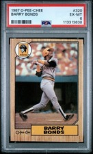 1987 O-PEE-CHEE #320 BARRY BONDS ROOKIE RC PSA 6
