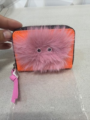 MIN & MON FURRY MONSTER ZIP AROUND WALLET NEON ORANGE | eBay
