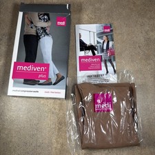 Mediven Plus w/ Medisilk 19806 Compression Hose Beige Calf Closed Toe - OPEN BOX