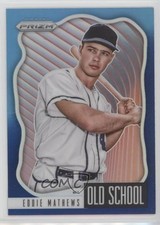 2021 Panini Prizm Old School Blue & Carolina Eddie Mathews #OS-4 HOF bp9