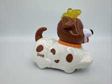 VTech Go Go Smart Animals PERRO Blanco Marrón Habla Canta Luces Probado Funciona