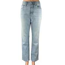 Everlane Original Cheeky Women's Blue Straight High Waist Denim Jeans Pants 28