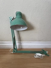 IKEA Tertial Articulating Arm Drafting Light Lamp Desk Retro Green No Clamp