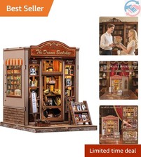 Book Nook Kit - DIY Miniature House Dollhouse Kit for Adults and Teens, Bookn...