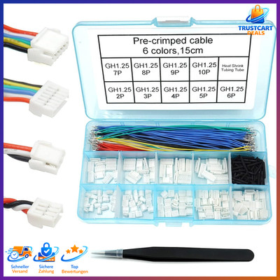 Stecker GH1.25 vorgecrimpte Silikonkabel 15cm kompatibel mit Pixhawk 6C 4