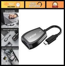 USB 3.2 Type-C Dual-Slot Card Reader for SD microSD UHS-II, 312MB/s Speed